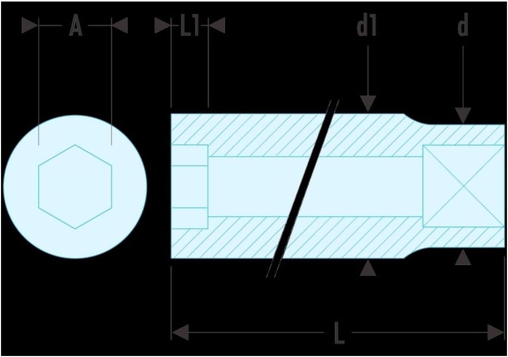 Facom R.9EL - 1/4 LONG 12C 9 MM CUP