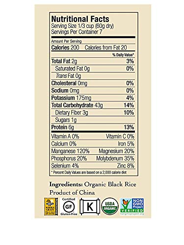 Lotus Foods Gourmet Organic Forbidden Rice, 11 Pounds, Pack Of 1, Gluten Free Rice, Wholegrain Heirloom Rice #TOP2