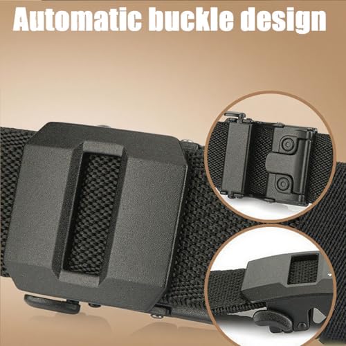 Joyeloo Belt for Men, Joyeloo Ratchet Belt Tactical, Automatic Buckle Stretch Nylon Belts for Men, Adjustbale Buckle4