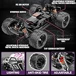 Pink Remote Control Car for Girls, 1:18 Fast rc Cars for Girls with 40+ KM/H 4WD Off-Road rc Truck, Includes 2 Rechargeable Batteries, 8-14 Year Old Girl Gifts