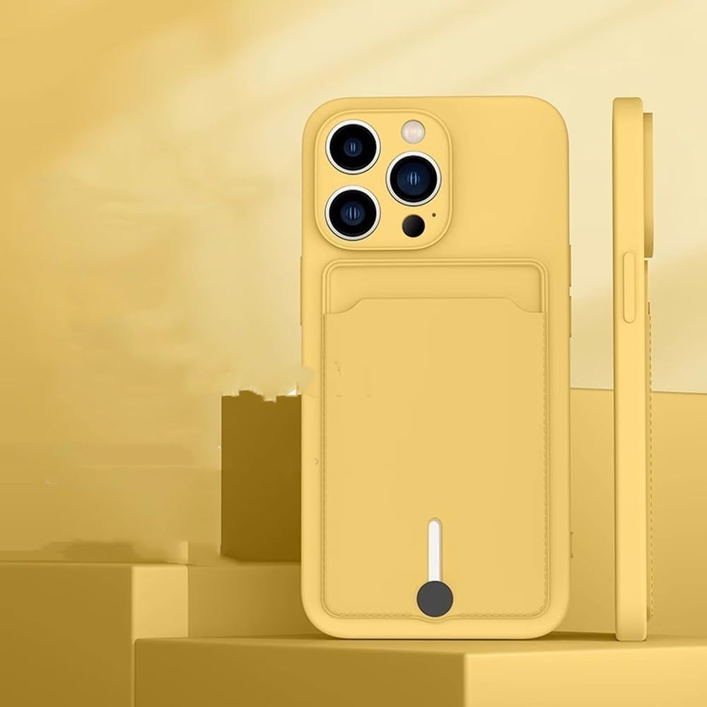 Étui silicone jaune iPhone 15 idéal pour voyager léger