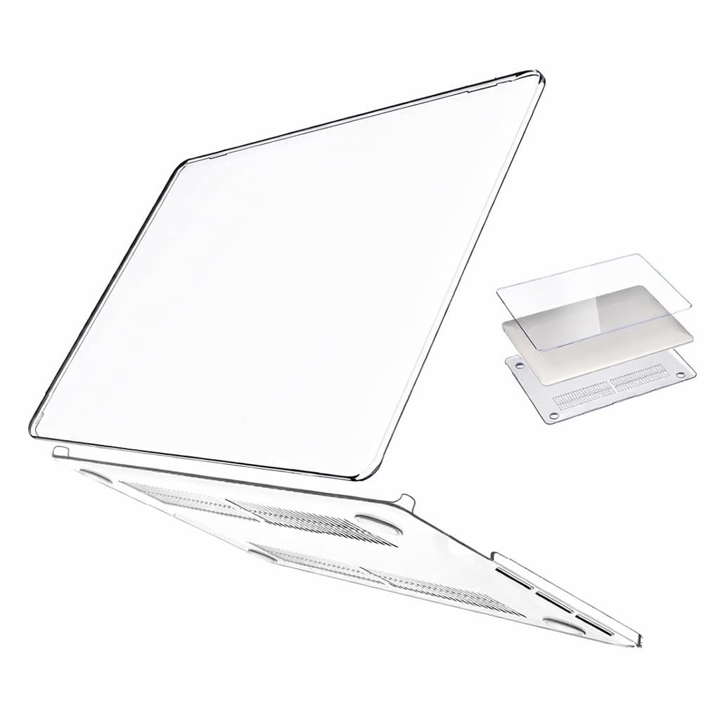 Meyaar Case Compatible for New MacBook Air 13.6 inch M4 A3240 M3 A3113 M2 A2681 with Touch ID,2025 2024 2022 Release,M2 M3 M4 Air 13” Laptop Protective Plastic Hard Shell (Crystal Clear)
