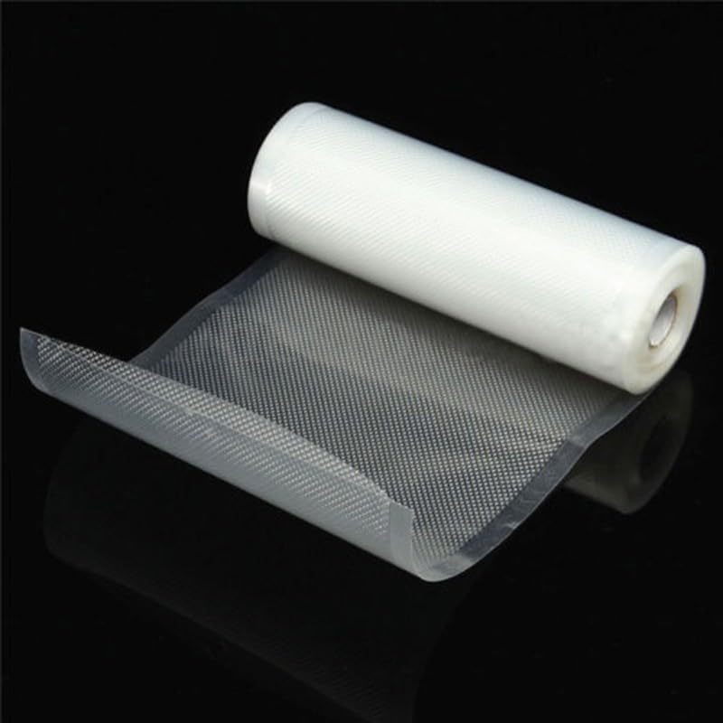 Eficiente para la conservación de alimentos con rollos de bolsas de vacío en relieve compatibles con cualquier dispositivo de ahorro de alimentos (25 x 500 cm)
