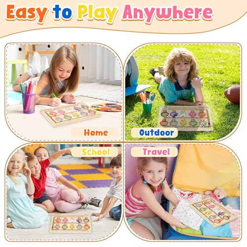 Fentar Magnetspiel Labyrinth Spiel, Montessori Spielzeug ab 3 Jahre, Montessori Magnetspiel, Feinmotorik Kinderspielzeug, Anzahl und Farbe Sortierspiel Magnet Labyrinth Geschenk für Mädchen Jungen