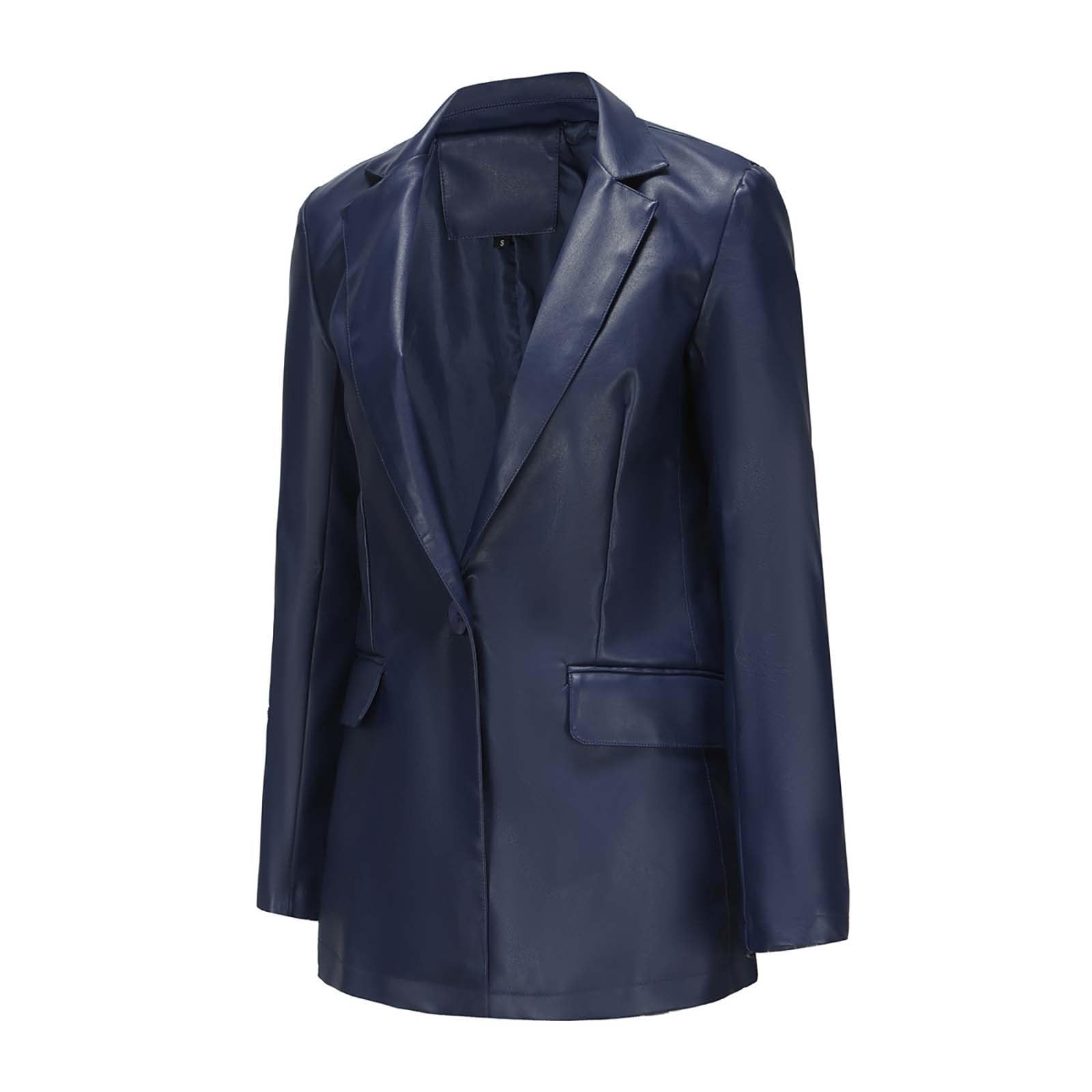 Cocila Giacche Primavera Abito da donna con bottoni a maniche lunghe con scollo a V tinta unita primaverili e autunnali adatto per l'abbigliamento casual da lavoro quotidiano Giubbotto Neve