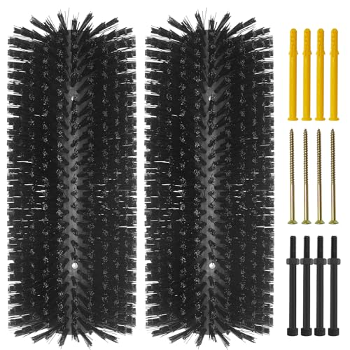 Livestock Scratching Brush Goat Scratcher Brush Full Massage Grooming Tool with 8 Screws for Cow,Cattle,Cow,Sheep, Horses,Pigs