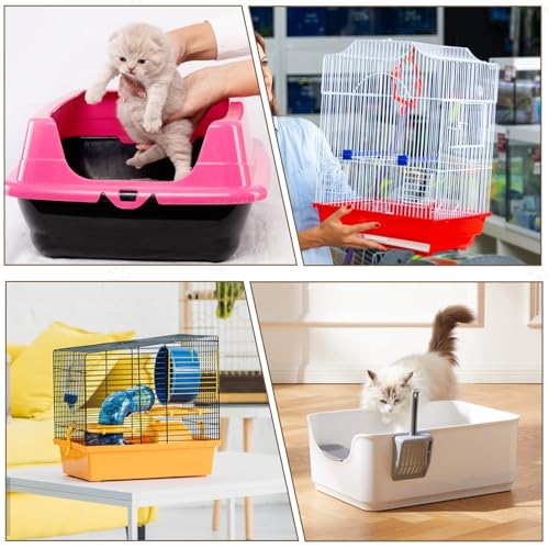 50 peças de forros de gaiola descartáveis para animais pequenos, bandeja de hamster, bandeja de coel