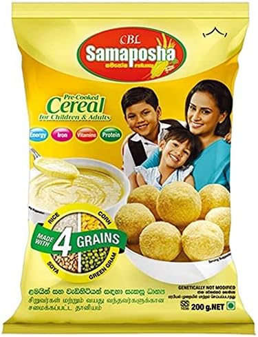 Sri Lankan Samaposha Pre-Cooked Cereal 200g (2 Packs) SAMAPOSHA