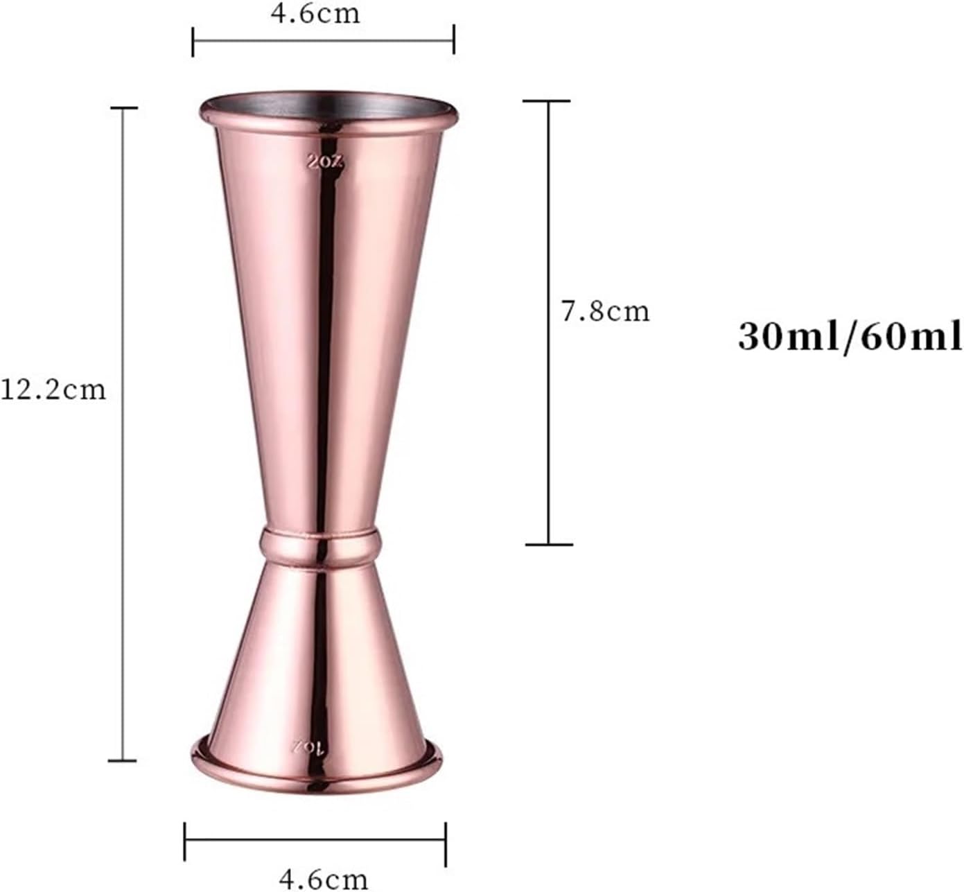 2pcs Stainless Steel Double Head Measuring Cups Cocktail Jigger Bar Accessories Drink Mixer Bartending Cup