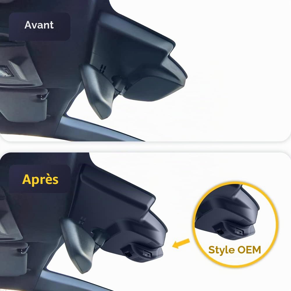 Fitcamx Dashcam 4K Compatible avec Toyota Corolla Cross 2023-2026 (HD2-16030), OEM Caméra de Voiture 2160P Video WiFi, G-Senseur, Enregistrement en Boucle, WDR Dashcam Voiture, Plug&Play, Carte 64 Go