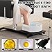 GAOMON Reclining Pedicure Chair with Stool, 360 Swivel Massage Foot Bath Hydraulic Pedi Chair, Height Adjustable Pedicure Unit Station Beauty Spa Salon,Black