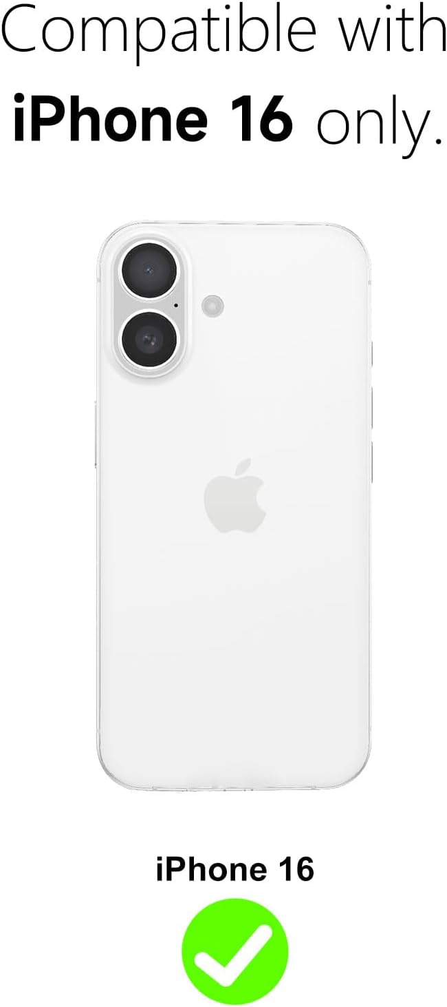 for iPhone 16 Clear Case Rectangle Edge, Transparent Aesthetic Trendy Girly Neon Bright Silicone Rubber Phone Case for Women, Thin Slim TPU Bumper Protective Cover, Hot Pink - Image 2