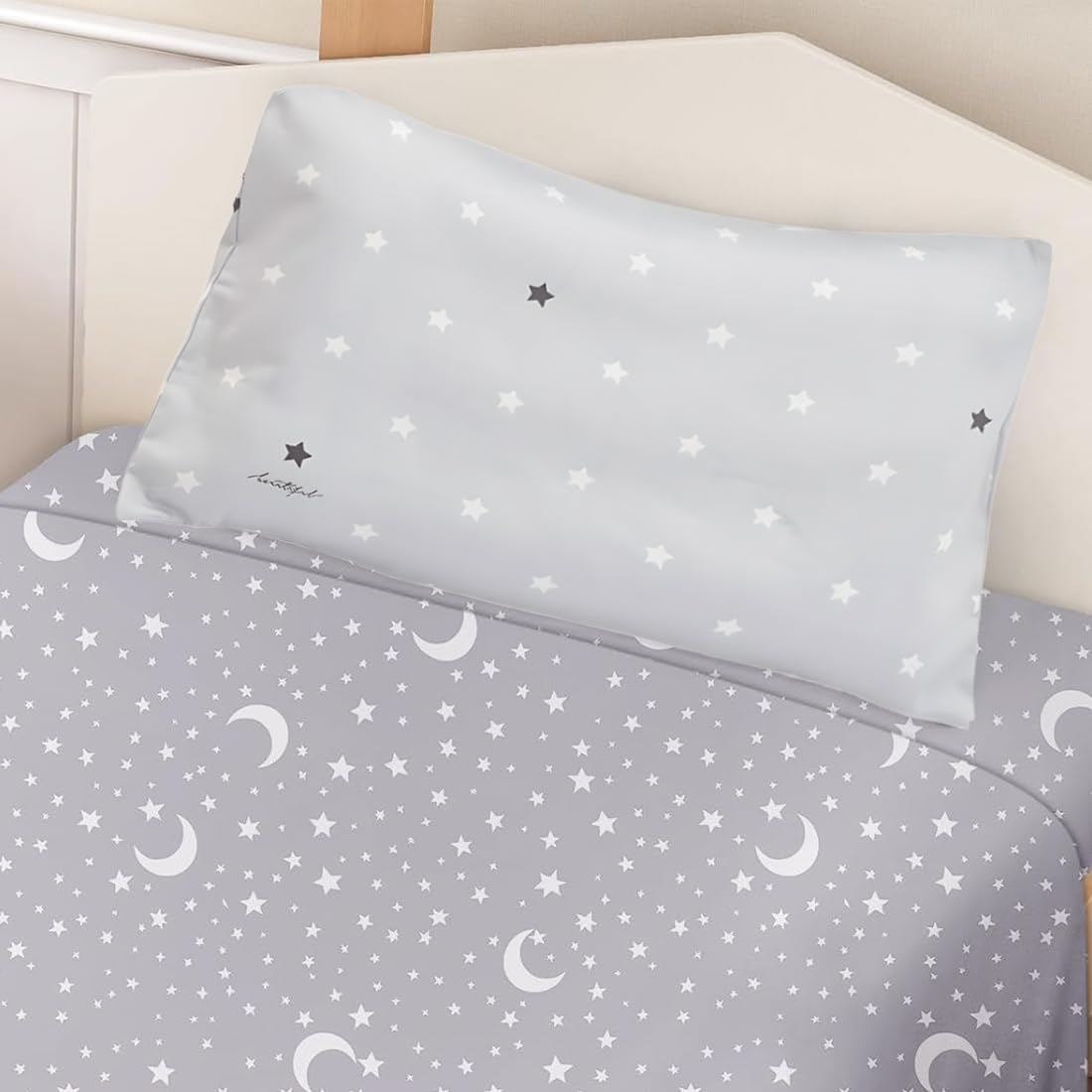 Taie Animaux Mignonne WeddHuis Taie D'Oreiller Bébé 40x60 Cm - Tête Animal 100% Coton | Lavable Machine Oreiller Berceau Enfant