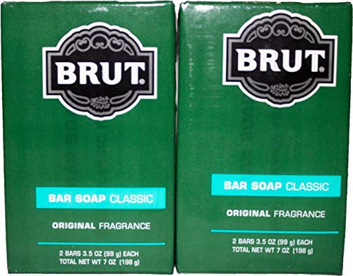 Brut 4 Bar Soap Classic Original Fragrance 3.5 Oz