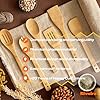 Riveira Bamboo Cooking Spoons 6-Piece – Wooden Cooking Utensils Set with Wooden Spoons for Cooking & Spatulas Wooden Utensil Sets – Premium Kitchen Utensils Set – Durable First Apartment Essentials #5