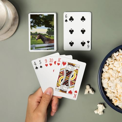 Baraja Horse Pasture, 52 cartas, tamaño póker miniatura 2