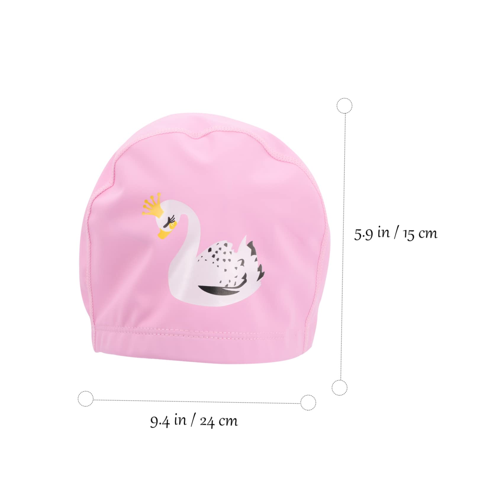 Yardwe 5pièces Bonnet De Natation Garçon Fille PVC Chapeau Élastique Anti-Glisse des Cheveux pour Garçons Et Filles pour Piscine Et Plage Cartoon Confortable Cygne