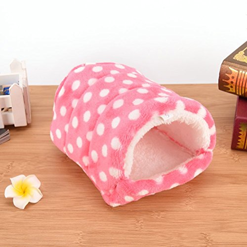 CoscosX Small Animal Sleep Tube Hanging Cozy Bed Pet House Cage Hammock Cave Hut Winter Warm Cute Nest Tent for Dog Cat Parrot Chinchilla Hamster Guinea Pig Rabbit Squirrel Hedgehog Rat