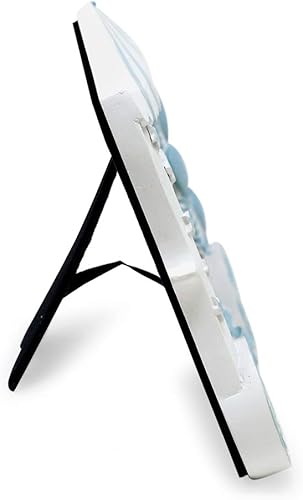 Miniatura 9 de Isaac Jacobs Marco de fotos de bebé de resina Sentiments de 4 x 6 pulgadas, marco de fotos horizontal de recuerdo con caballete y pestañas colgantes