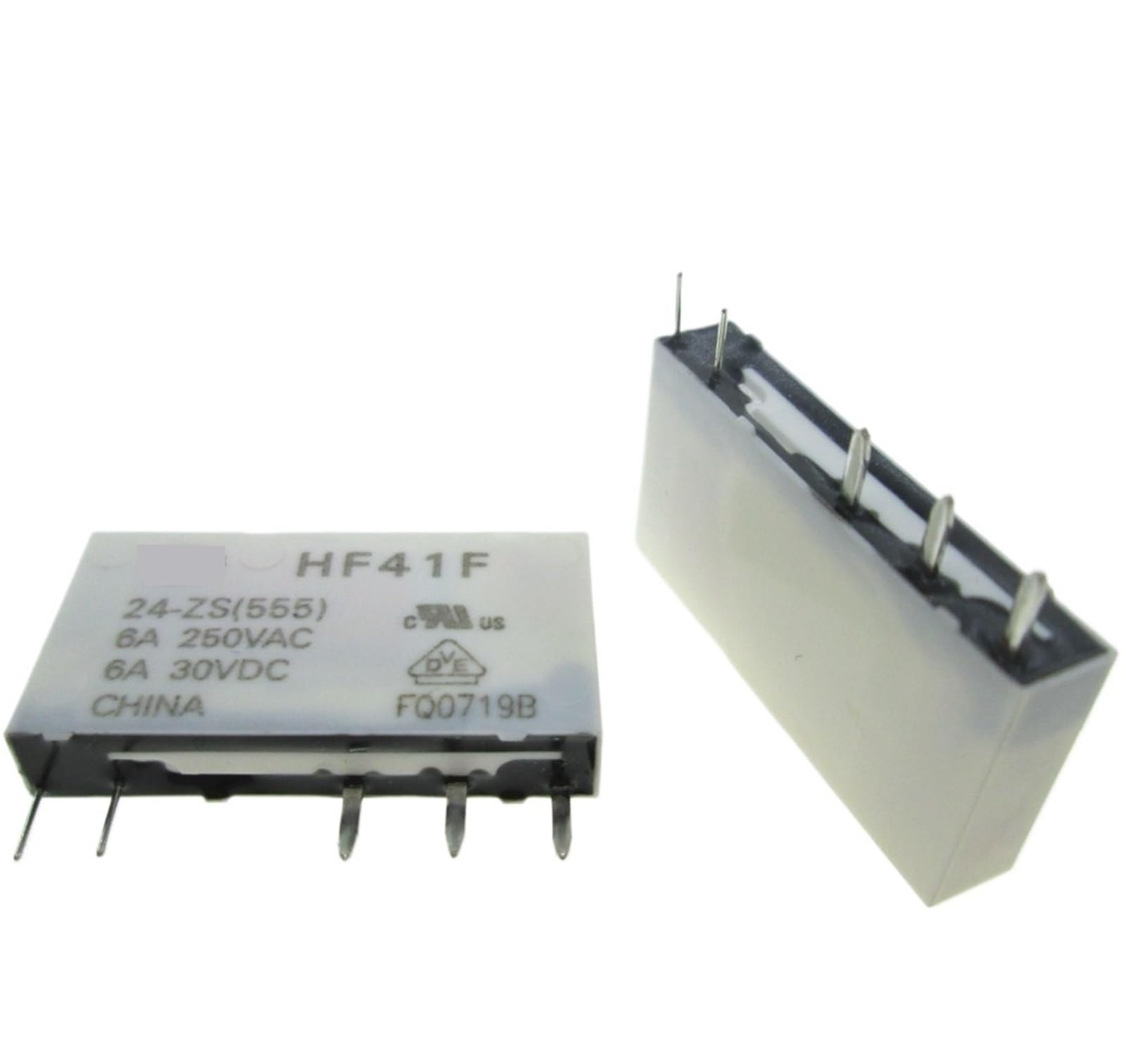 Relais HF41F-24-ZS DC24V DIP5 pour circuit imprimé