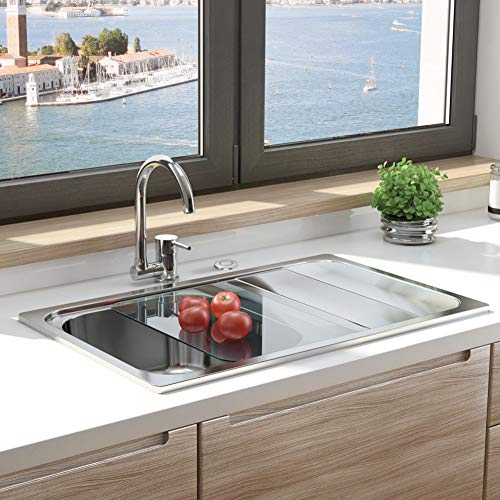 Garbage Disposal Air Switch Kit, Sink Top Waste Disposer On/Off Switch With Aluminum Alloy Power Module (Long Brushed Nickel Stainless Steel Button) By Cleesink #TOP5