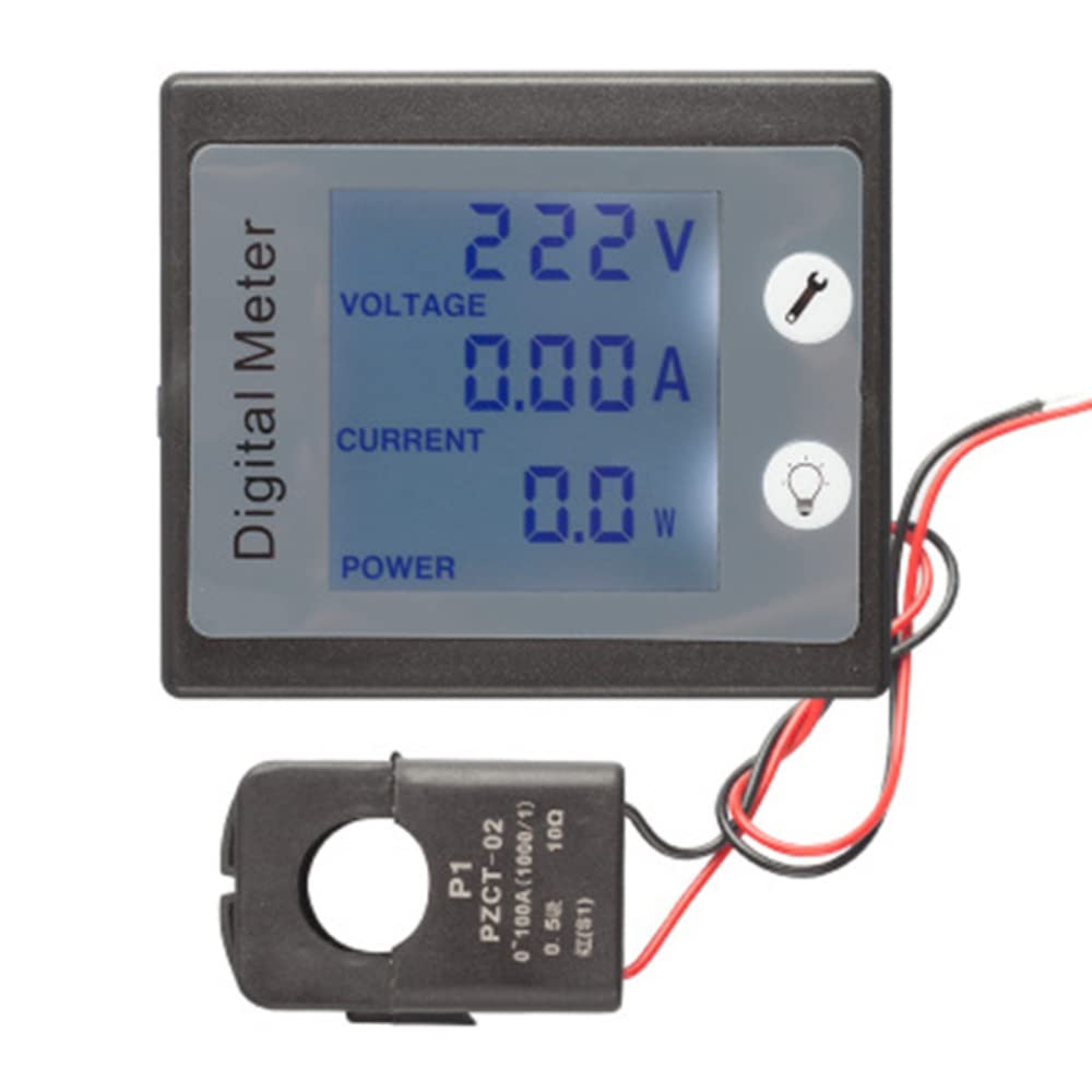 DollaTek AC Single Phase Digital Electric Saver Power Meter Wattmeter 220V 100A KWH Energy Monitor with CT Split