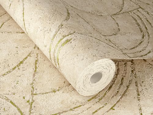 Rasch Tapete 653632 - Vliestapete mit grafischem und geometrischem Motiv in Beige aus der Kollektion Welcome Home