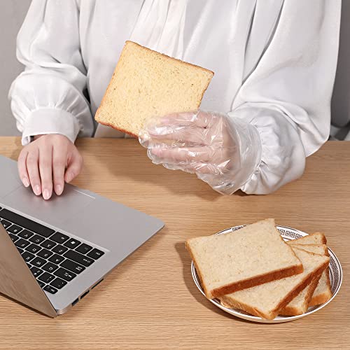 Disposable Food Prep Gloves - 500 Piece Plastic Food Safe Disposable Gloves, Food Handling, One Size Fits Most (500 Pcs） #TOP6