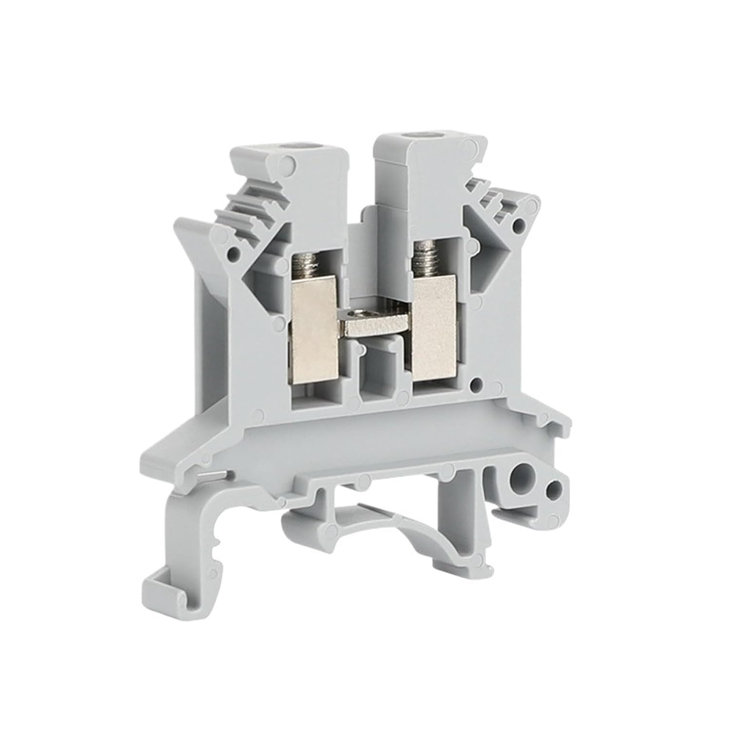 UK2.5B Six Color UK 2.5 Mm² Universal Screw Din Rail Terminal Block Feed-Through Strip Wire Electrical Connector UK 2.5B(UK2.5B-Gray,100 Pcs)