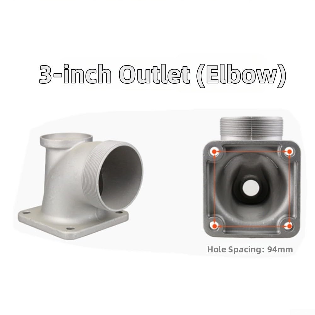 Conector Aluminio Bomba Jardín 2 3 4 Pulgas Conector Aluminio(3-inch elbow)