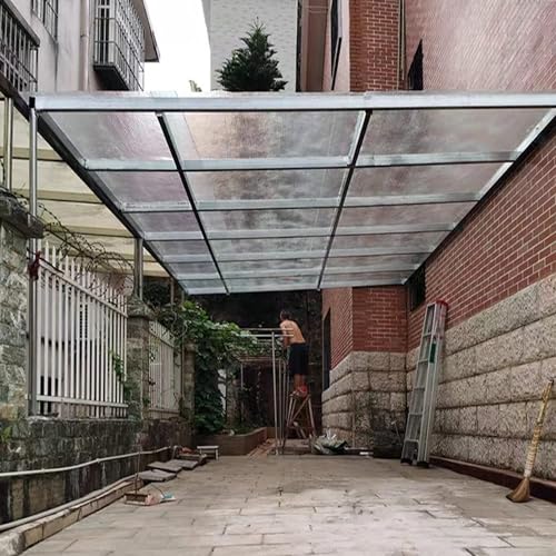 Paneles de fibra transparentes resistentes a la lluvia para toldo de exterior 8