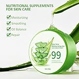 hommova 2 Pcs Aloe Vera Gel for Face, 300ml 99% Organic Hydrating Aloe Vera Gel - Image 2