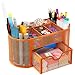 EasyPAG Desk Organizer 9 Components Mesh Office Desktop Office Supplies Set with Drawer ,Orange