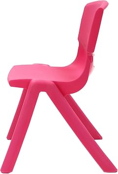 Kids School Chairs 6 Pcs Colorful Stackable Plastic Stack with 21 inch Seat Height, Classrooms Chairs for Kids Learning Chairs, Plastic Stack Stools for Kindergarten