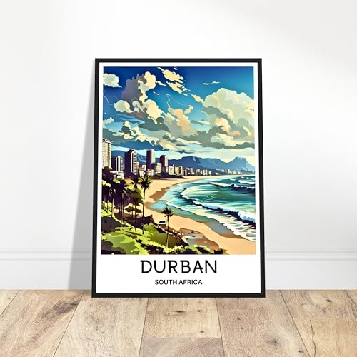 Durban Travel Print Durban Poster South African Art Print South Africa Lover Poster Wall Hanging Home Decor Travel African Decor Africa Lover Wall Hanging Home Art,71