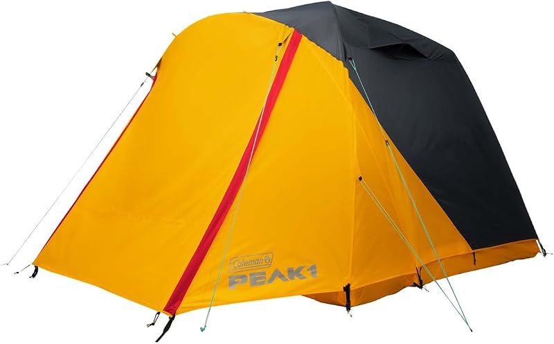 Coleman PEAK1 Tienda de campaña impermeable de primera calidad con mosca de lluvia y huella, tienda de campaña ligera que soporta vientos de hasta 45 MPH, tamaños de 1/2/3/4/6 personas