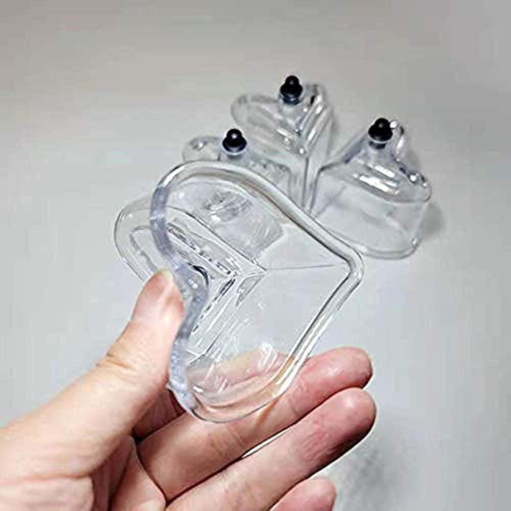 FOOJO 5 szt. kubki do baniek w kształcie serca, 1 pistolet do baniek, plastikowe bańki, zestaw do terapii baniek, zestaw do baniek, masażer z pudełkiem