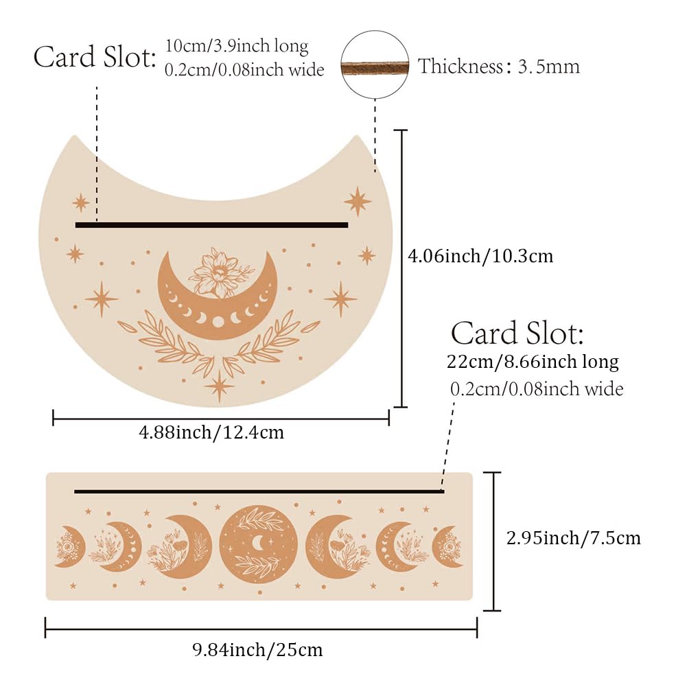 GORGECRAFT 2PCS Wooden Card Stand for Tarot 5