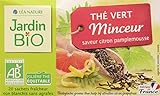 Jardin Bio Thé vert minceur bio, arome citron pamplemousse - La boîte de 20 sachets soit 30g
