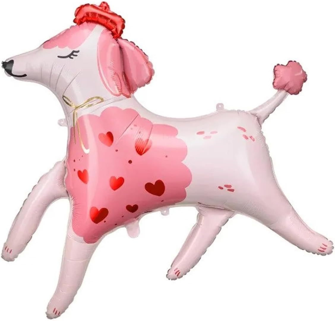 Pink poodle foil balloons,valentine’s day party supplies love balloons,Birthday Engagement Bachelorette Party Bridal Shower Wedding Celebration Anniversary Decor