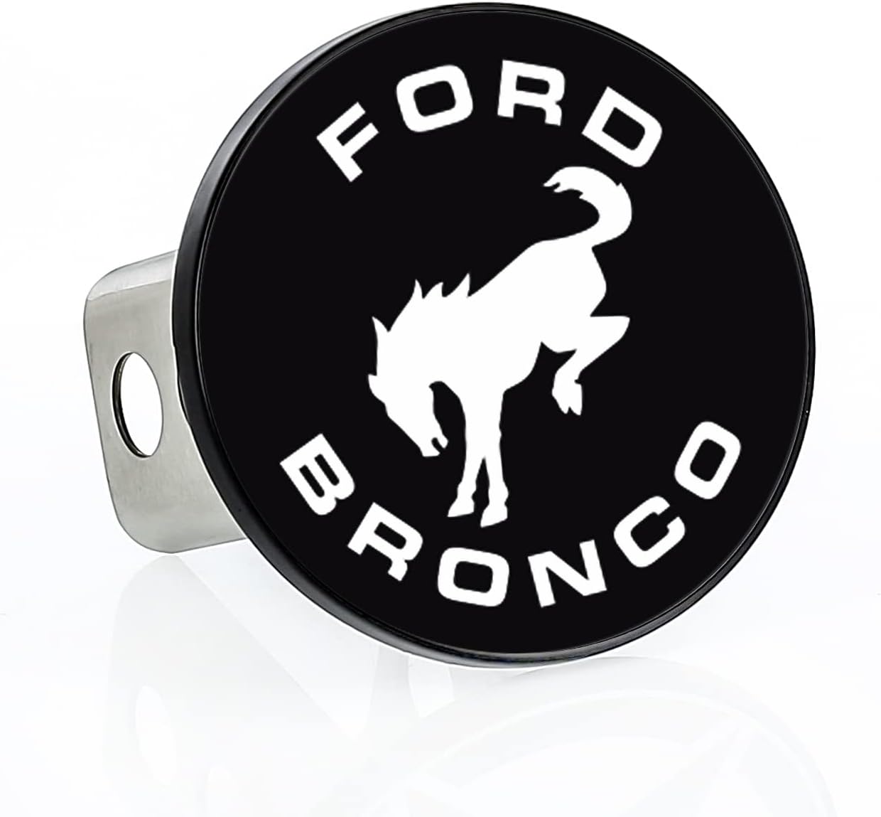 Ford Bronco Black Circular Trailer Hitch Cover Plug (2