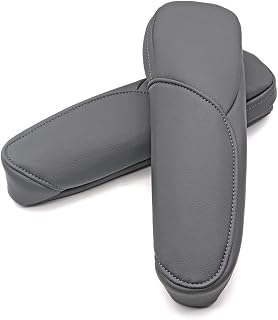SecosAutoparts Front Seat Armrest Replacement Leather Cover Dark Gray Compatible with Honda CR-V CRV 2007 2008 2009