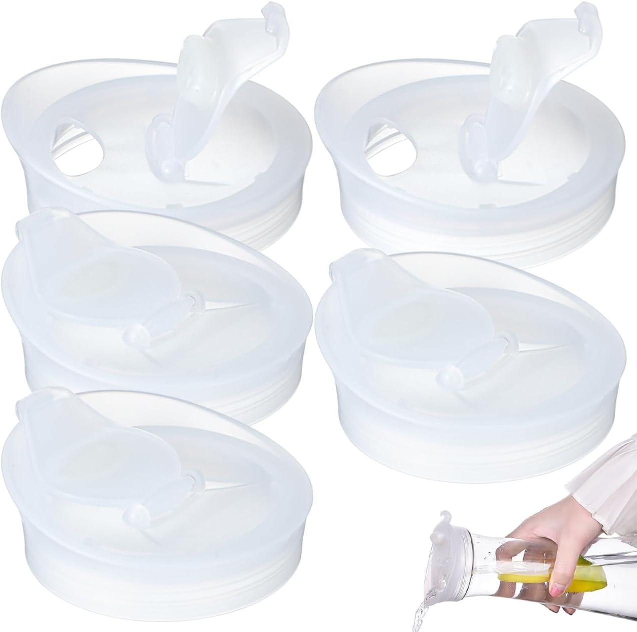 Alipis Water Pitcher Lid Replacement Cap 2.75 Inch Leak-Proof Seal for Glass Jugs Food-Grade Plastic Kettle Lid Accessories Easy to Open and Clean Ideal for Home and Restaurant Use