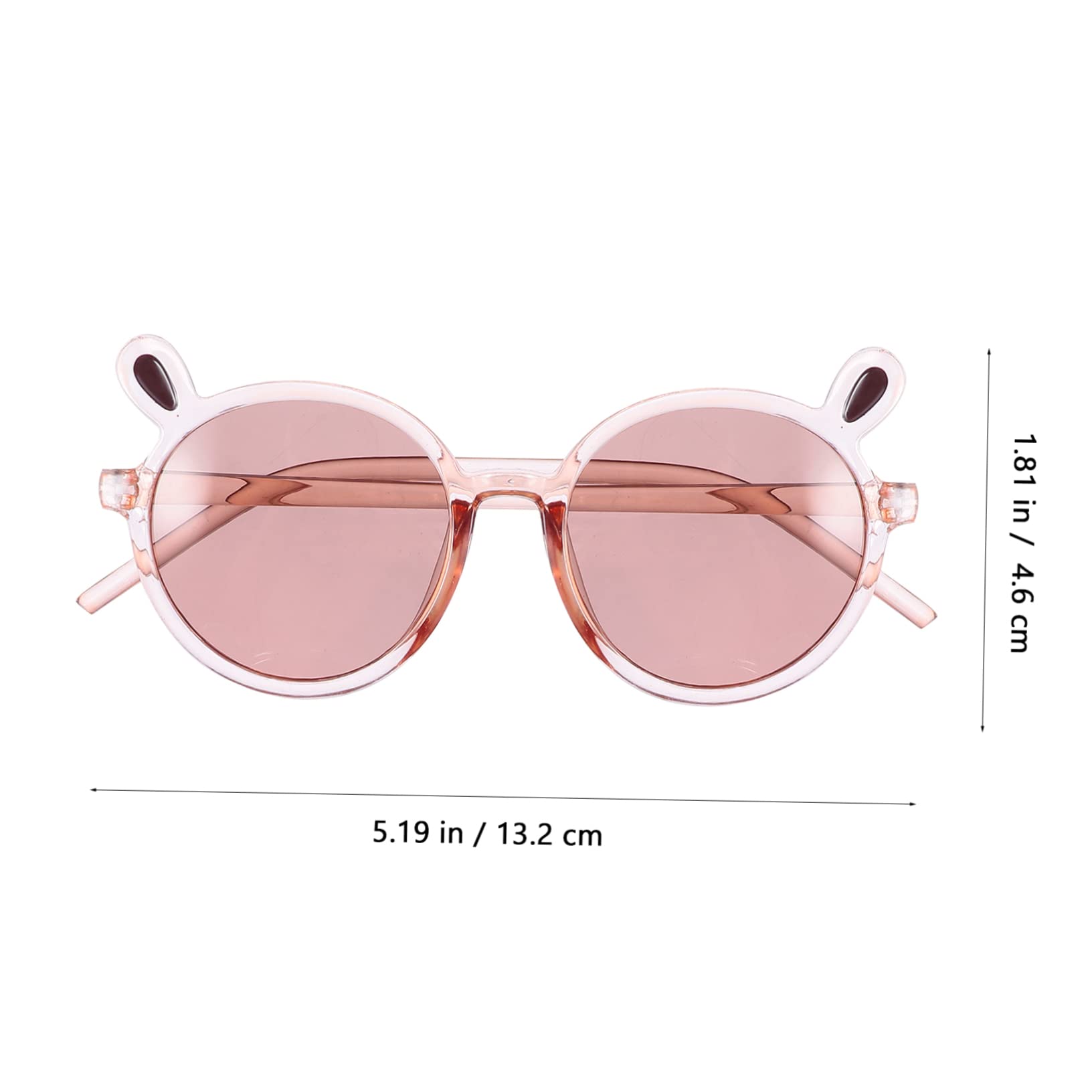 BESPORTBLE Fashionable Kids Sunglasses Bear Ear Design Blue Light Blocking Round Frame Perfect for Beach Photo Props