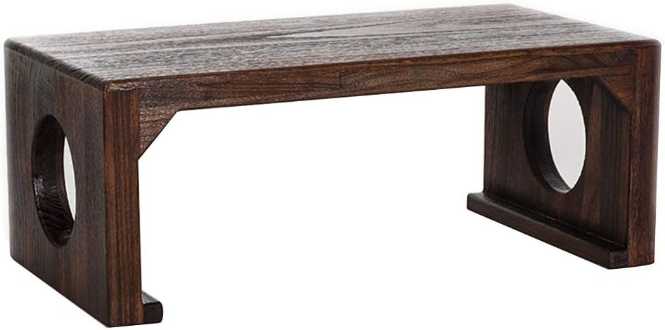 Solid Wood Guqin Table Small Window Table Learning Painting Table Small Breakfast Table Laptop Table (Color : Brown, Size : 80x40x30cm)