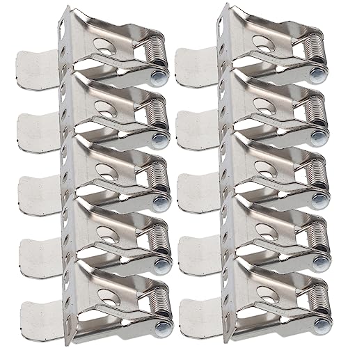 HOUDERCO 20Pcs Securing Clamps for Light Fixtures Downlight Spring Clips for Easy Installation Durable Brackets for Panel Lamps Stable Mounting