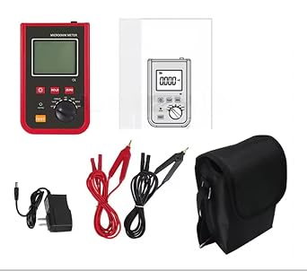 Micro Ohmmeter Low Ohm Meter Equipotential Bonding Resistance Tester with 1u200 Accuracy 0.1% FS10dgt Resolution 0.1 USB Interface for Transformer Windings Measuring