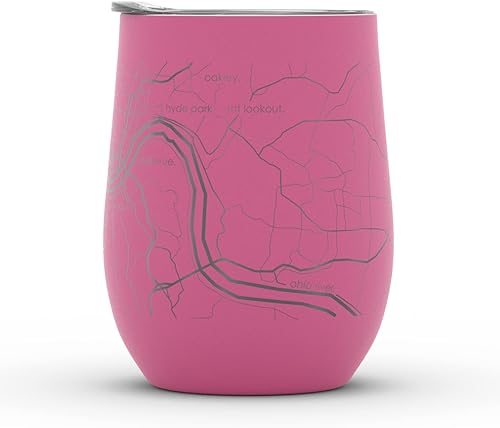 Vista 646 de Well Told Lexington Kentucky Map - Vaso de vino aislado con grabado de mapa de Kentucky, taza de acero inoxidable grabada (12 onzas, verde domingo)