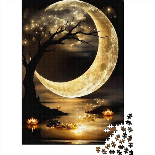 Puzzle de 1000 piezas relajante: conecta contigo mismo armando este paisaje nocturno de luna