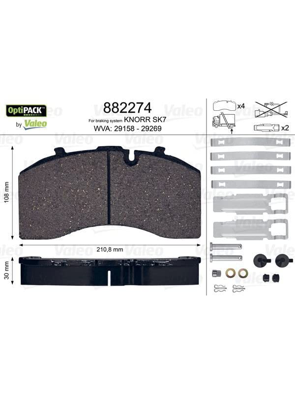 VALEO 882274 Brake Pads : Amazon.co.uk: Automotive